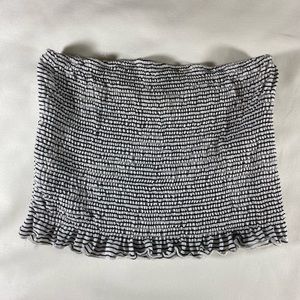 Free people S tube top striped black and white